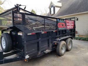 Yard cleanout green waste