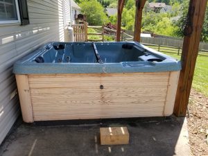 Hot tub removal before picture